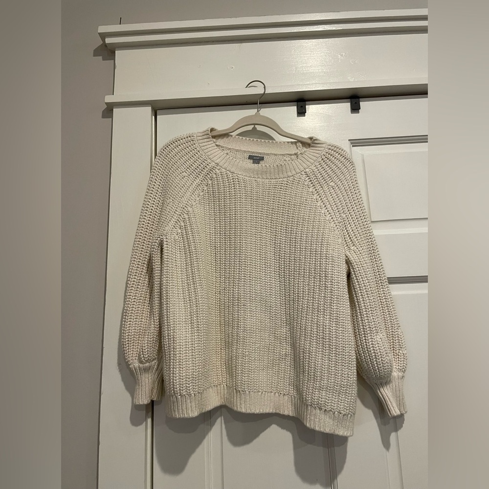 Aerie Cream Scoop Neck Sweater - Picture 1 of 7